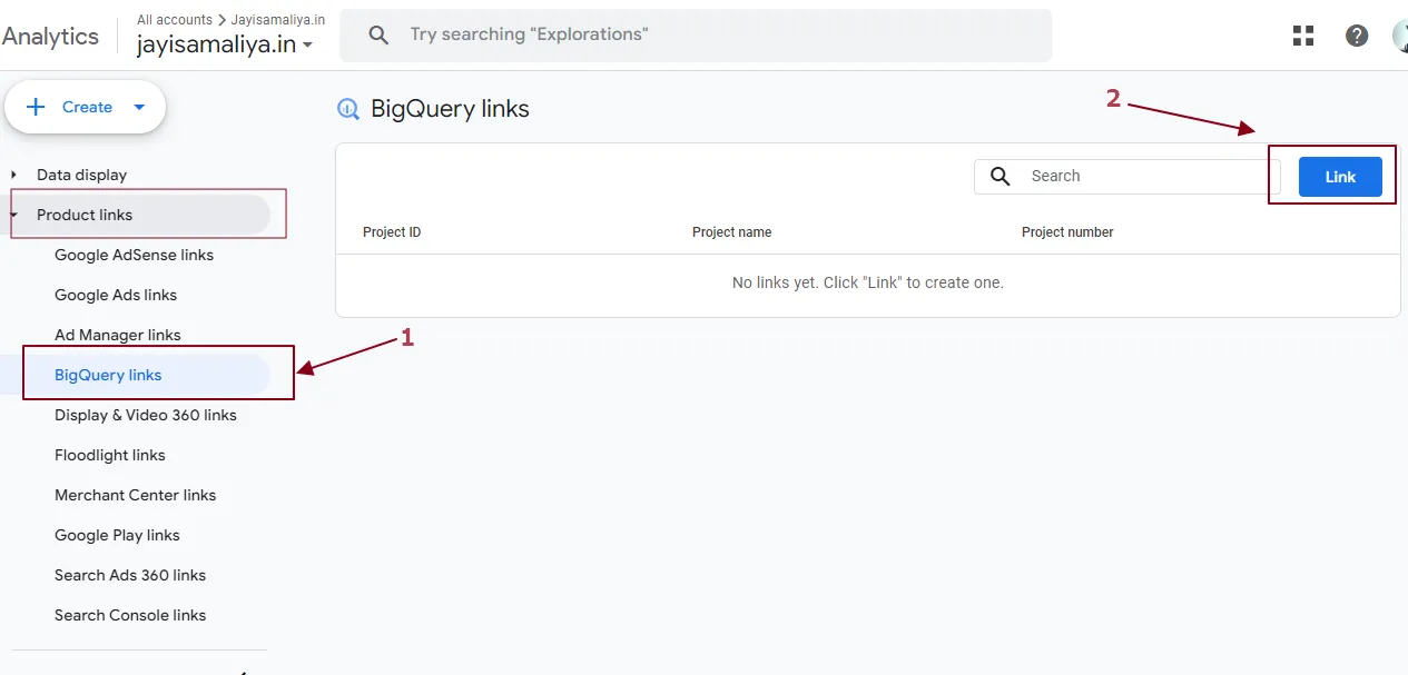 Export Google Analytics data to BigQuery